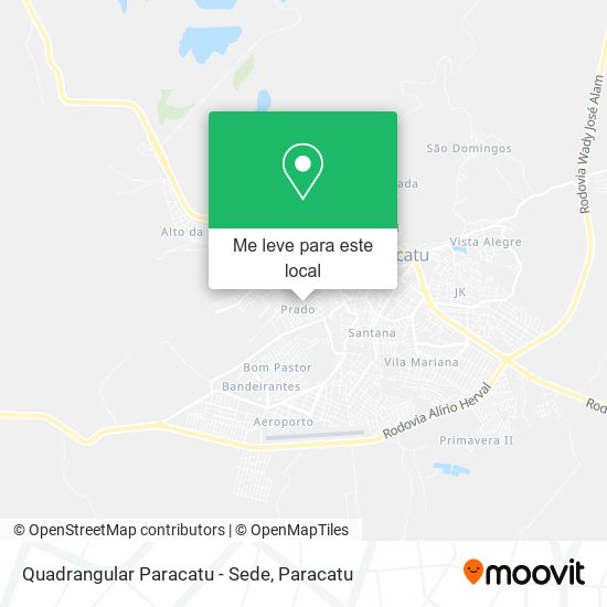 Quadrangular Paracatu - Sede mapa