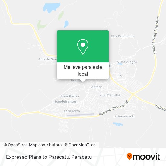 Expresso Planalto Paracatu mapa