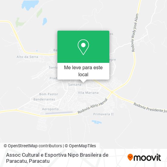 Assoc Cultural e Esportiva Nipo Brasileira de Paracatu mapa