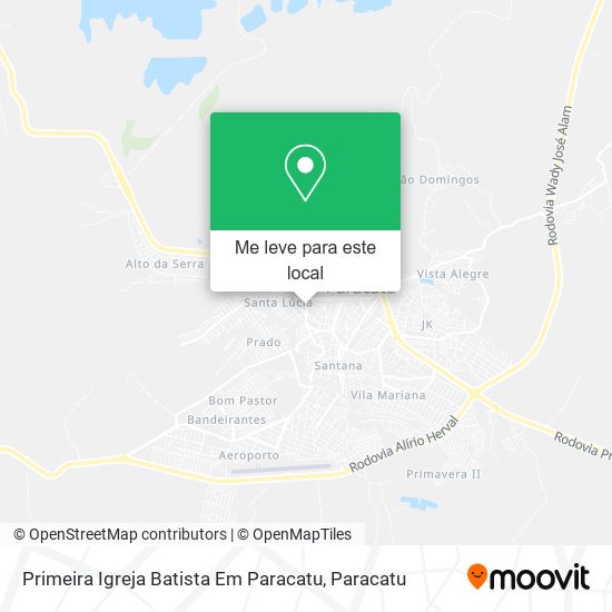 Primeira Igreja Batista Em Paracatu mapa