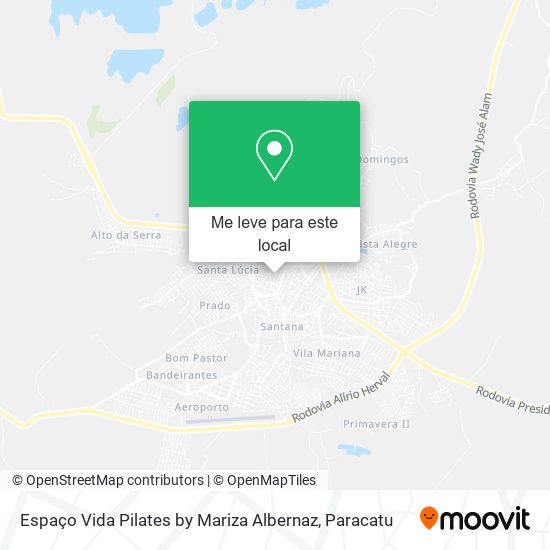 Espaço Vida Pilates by Mariza Albernaz mapa