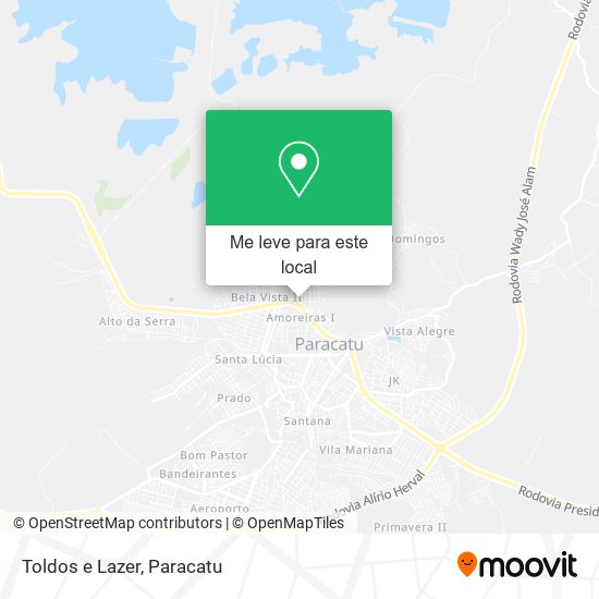 Toldos e Lazer mapa