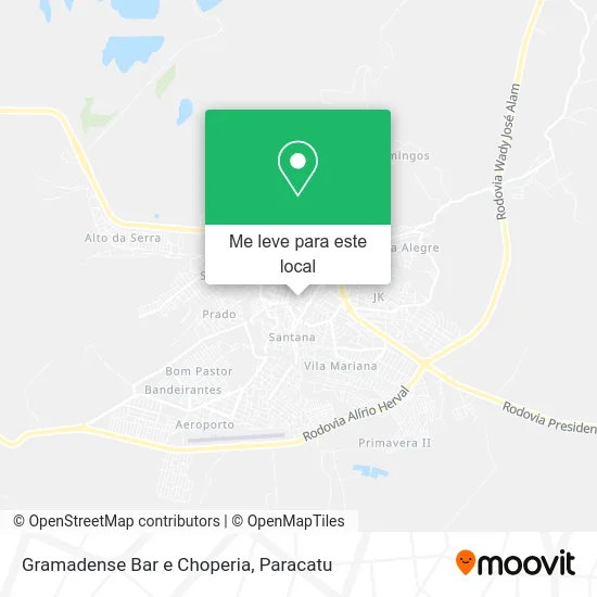 Gramadense Bar e Choperia mapa