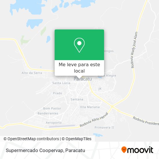 Supermercado Coopervap mapa