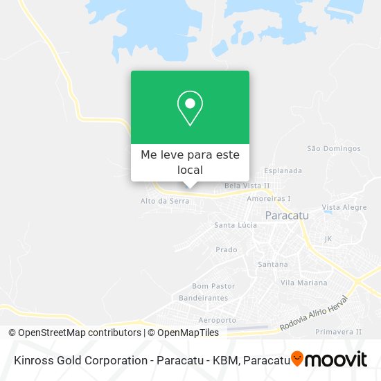 Kinross Gold Corporation - Paracatu - KBM mapa