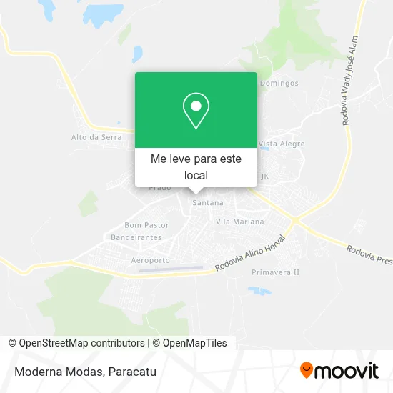 Moderna Modas mapa