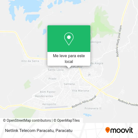 Netlink Telecom Paracatu mapa