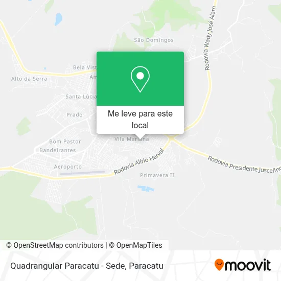 Quadrangular Paracatu - Sede mapa