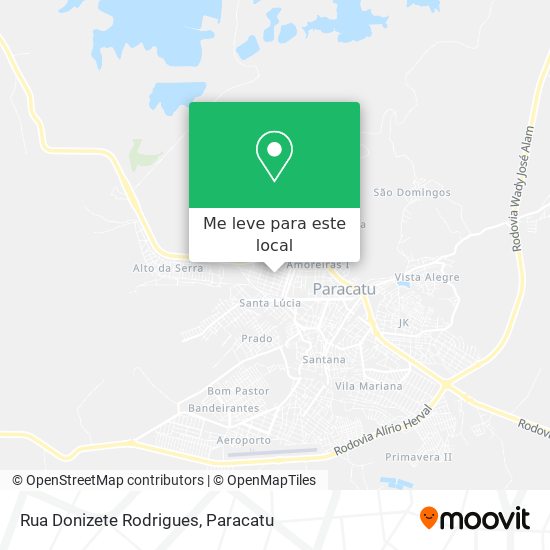 Rua Donizete Rodrigues mapa