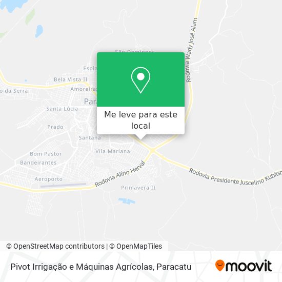 Pivot Irrigação e Máquinas Agrícolas mapa