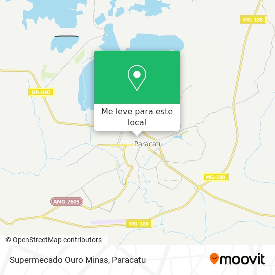 Supermecado Ouro Minas mapa