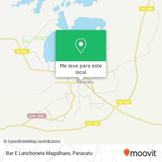 Bar E Lanchonete Magalhaes, Travessa Benvindo, 60 Paracatu Paracatu-MG 38600-000 mapa