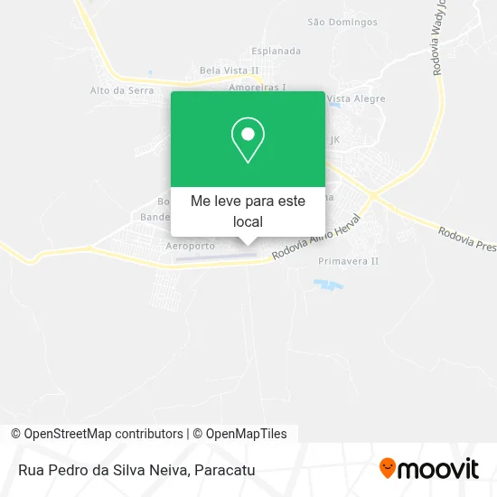 Rua Pedro da Silva Neiva mapa