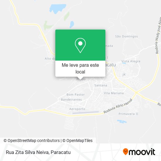 Rua Zita Silva Neiva mapa