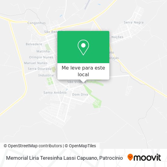 Memorial Liria Teresinha Lassi Capuano mapa