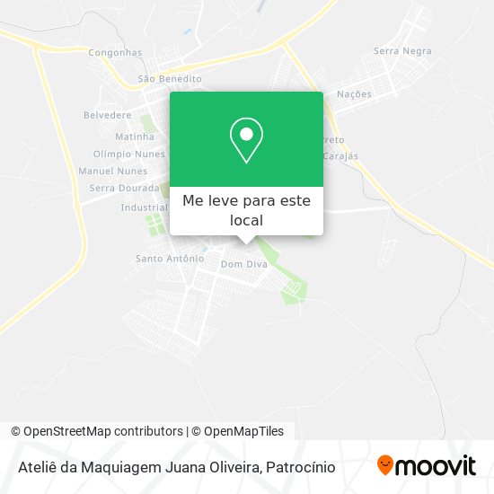 Ateliê da Maquiagem Juana Oliveira mapa