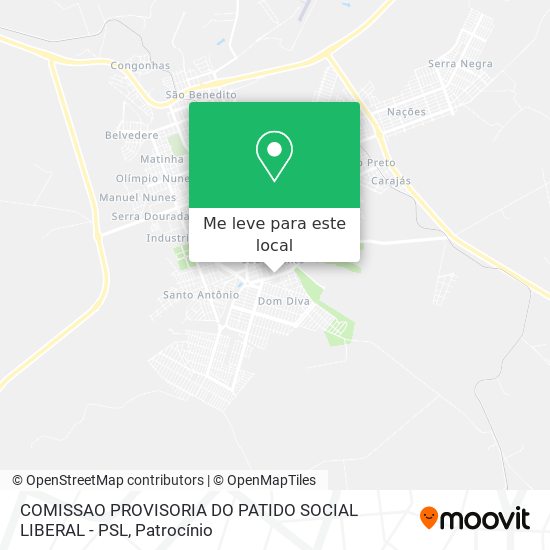 COMISSAO PROVISORIA DO PATIDO SOCIAL LIBERAL - PSL mapa