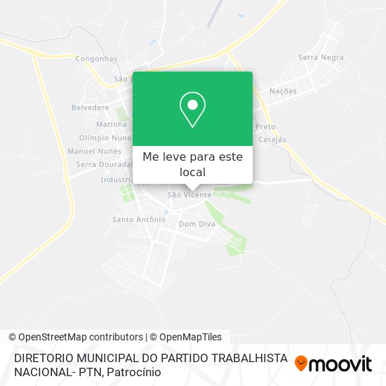 DIRETORIO MUNICIPAL DO PARTIDO TRABALHISTA NACIONAL- PTN mapa