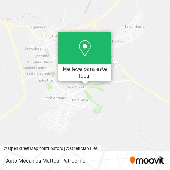 Auto Mecânica Mattos mapa