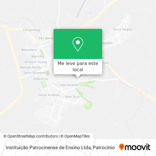 Instituição Patrocinense de Ensino Ltda mapa