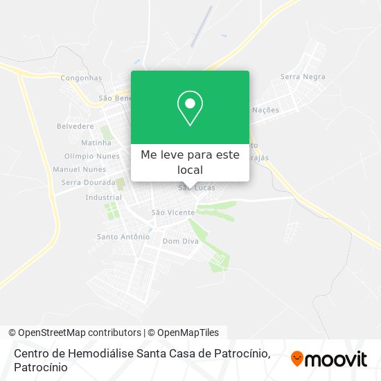 Centro de Hemodiálise Santa Casa de Patrocínio mapa