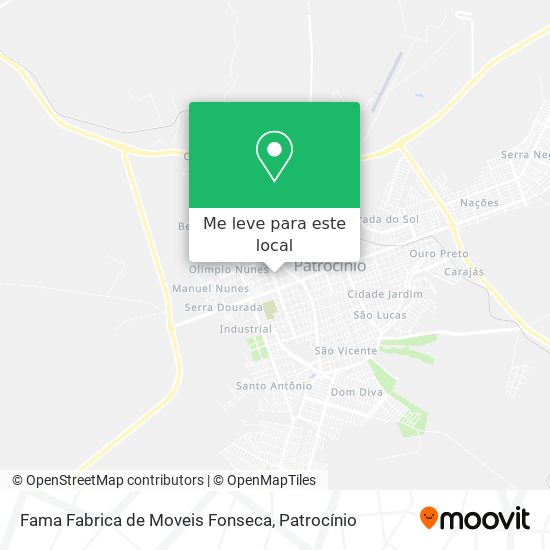 Fama Fabrica de Moveis Fonseca mapa