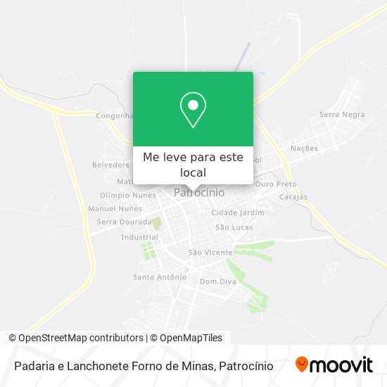 Padaria e Lanchonete Forno de Minas mapa
