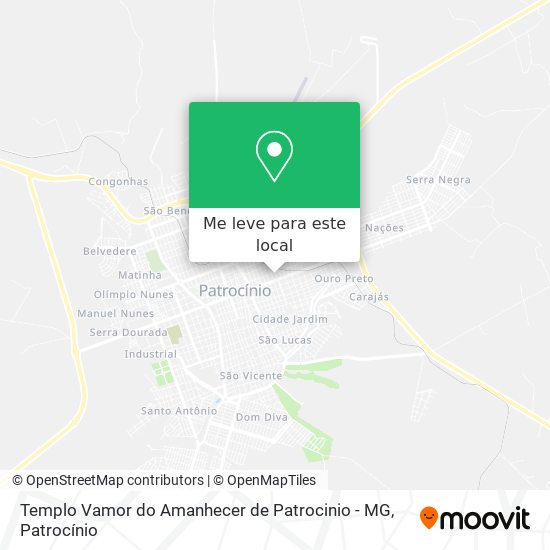 Templo Vamor do Amanhecer de Patrocinio - MG mapa