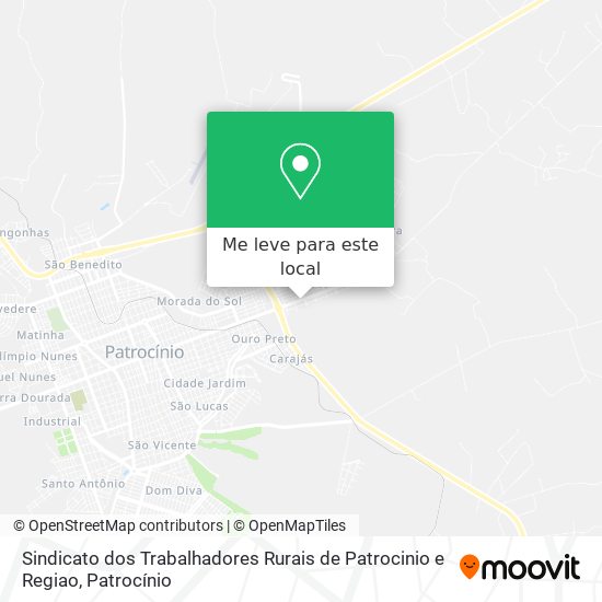 Sindicato dos Trabalhadores Rurais de Patrocinio e Regiao mapa
