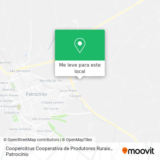 Coopercitrus Cooperativa de Produtores Rurais. mapa