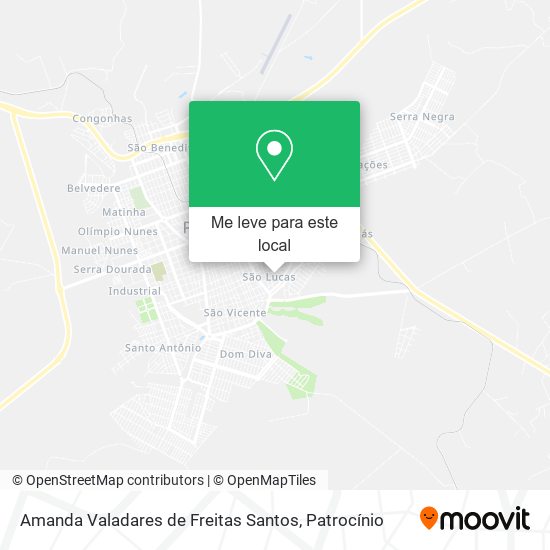 Amanda Valadares de Freitas Santos mapa