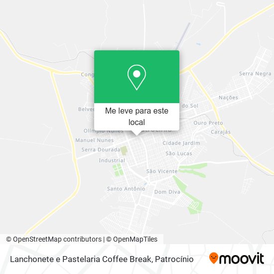 Lanchonete e Pastelaria Coffee Break mapa