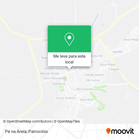 Pé na Areia mapa