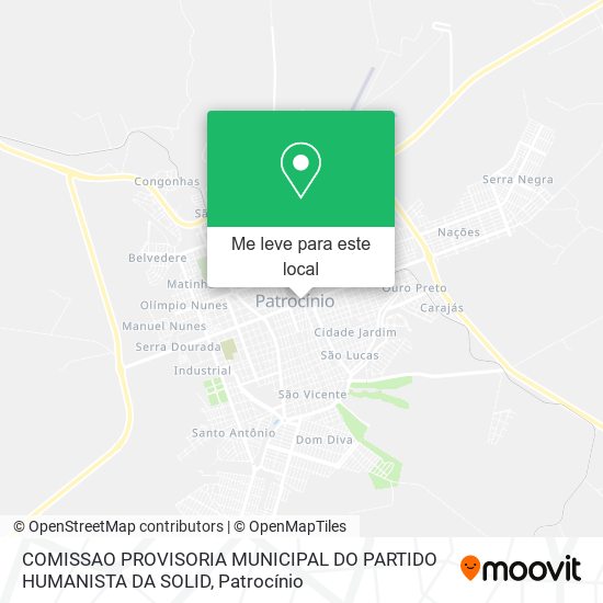 COMISSAO PROVISORIA MUNICIPAL DO PARTIDO HUMANISTA DA SOLID mapa