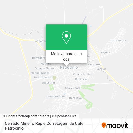 Cerrado Mineiro Rep e Corretagem de Cafe mapa