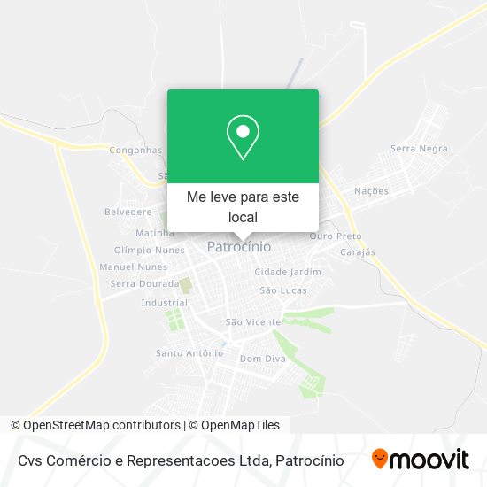 Cvs Comércio e Representacoes Ltda mapa