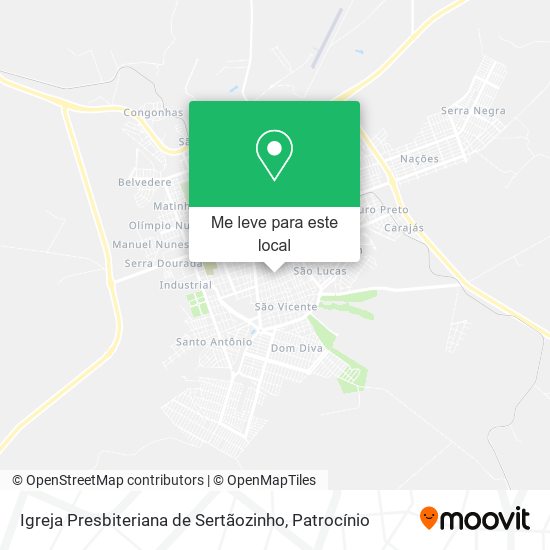 Igreja Presbiteriana de Sertãozinho mapa