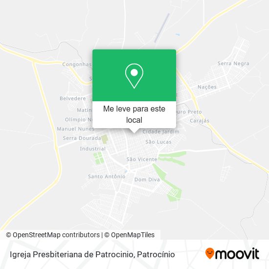 Igreja Presbiteriana de Patrocinio mapa