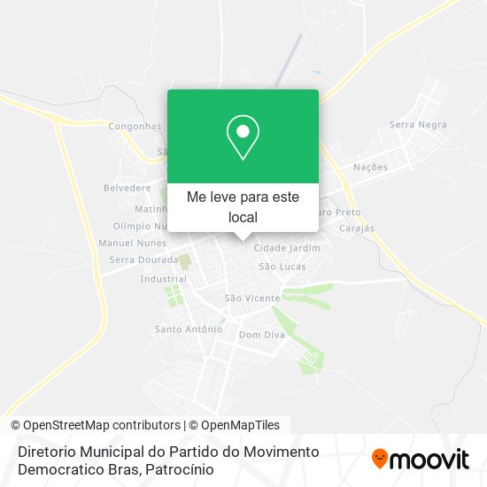 Diretorio Municipal do Partido do Movimento Democratico Bras mapa