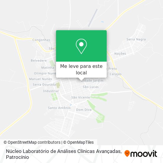 Núcleo Laboratório de Análises Clínicas Avançadas mapa