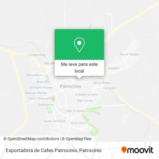 Exportadora de Cafes Patrocinio mapa