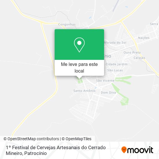 1º Festival de Cervejas Artesanais do Cerrado Mineiro mapa