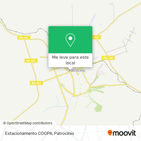 Estacionamento COOPA mapa