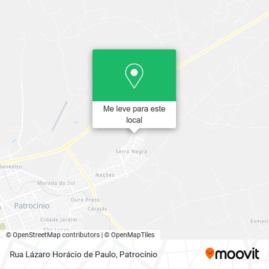 Rua Lázaro Horácio de Paulo mapa