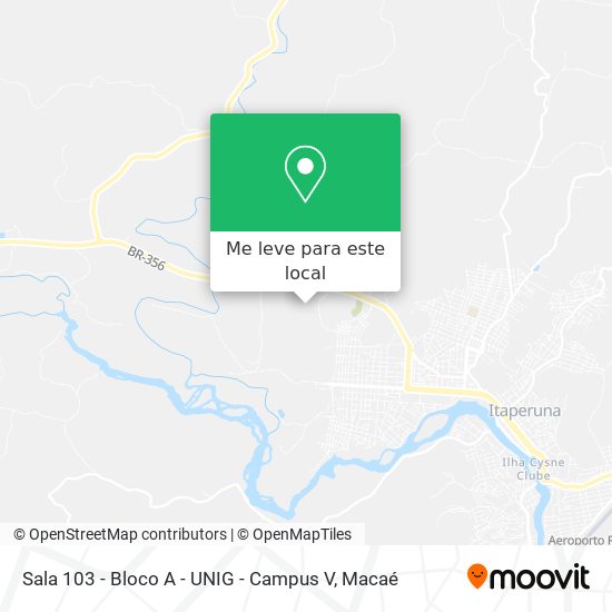 Sala 103 - Bloco A - UNIG - Campus V mapa