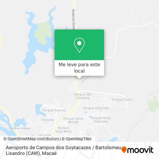 Aeroporto de Campos dos Goytacazes / Bartolomeu Lisandro (CAW) mapa