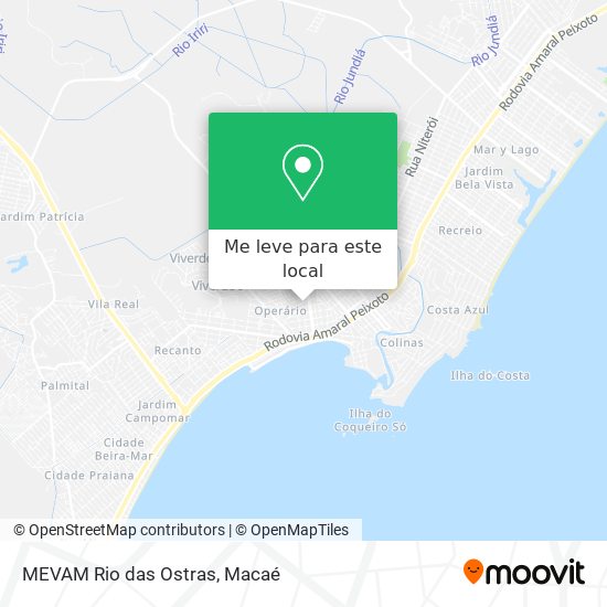 MEVAM Rio das Ostras mapa