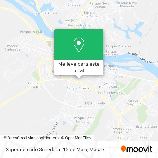 Supermercado Superbom 13 de Maio mapa