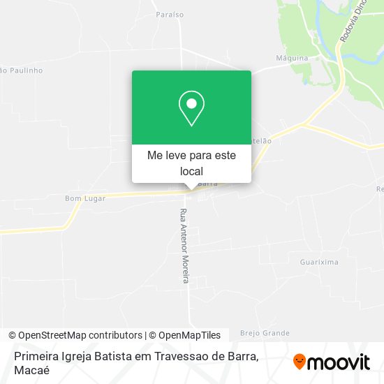 Primeira Igreja Batista em Travessao de Barra mapa