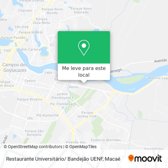 Restaurante Universitário/ Bandejão UENF mapa